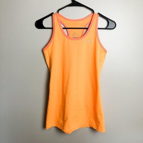 Nike Dri Fit Orange Racerback Athletic Tank - Picture 1 of 7